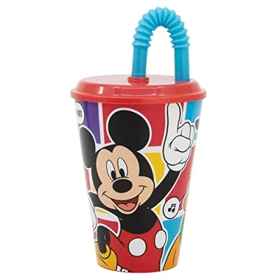 Image of Mickey Mouse Easy Sport Tumbler with Lid and Straw for Safe Drinking, 430ml