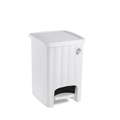 Image of Stefanplast Margherita Pedal Dustbin, White, 20 Litre