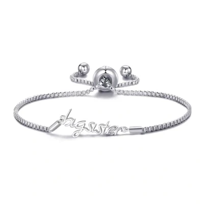Image of Philip Jones Silver Plated Big Sister Bracelet Created with Zircondia® Crystals