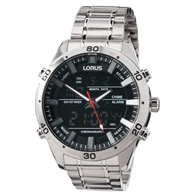 Image of Lorus Men Analog Digital Quartz Watch with Metal Strap RW651AX9