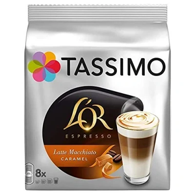 Image of Tassimo L&#039;Or Latte Macchiato Caramel Coffee (16 pods, 8 servings)