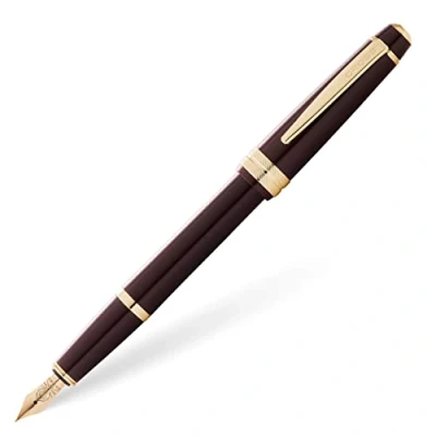 Image of Cross Bailey Light XF Fountain Pen Gift Boxed Red Lacquer with Gold Fittings