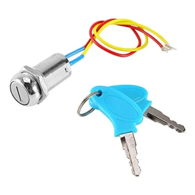 Image of VOBOR 2 Wire Ignition Key Switch Metal with Lock For Electric Scooter, ATVs, Bicycles, Throttle Lock, Moped Karts