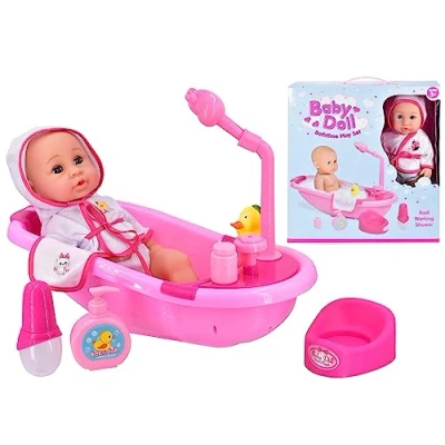 Image of KandyToys Bath Time Baby Doll Set with Bathing &amp; Dolls Accessories For Girls Boys Kids Toys