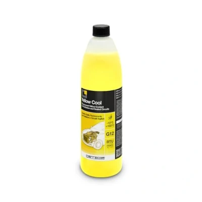 Image of ERRECOM Yellow Cool, Coolant and Antifreeze 10C/+103C, Fluorescent Formulation with organic based OAT inhibitor package, G12, Ready to Use, 1 Litre