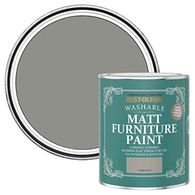 Image of Rust Oleum Grey Furniture Paint in Matt Finish Tanglewood 750ml