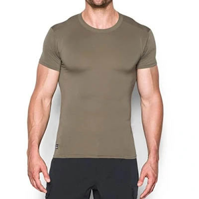 Image of Under Armour Men TAC HeatGear COMP T, Cooling and breathable running shirt for men, athletic t with anti odour material