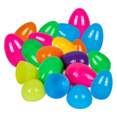 Image of Karrma Ltd. 2 x 12 Colorful Plastic Easter Eggs for Kids to Fill with Surprise Treats Egg Hunt Gifts and Chocolate Games Decorations Arts Crafts (24 Small Capsules)