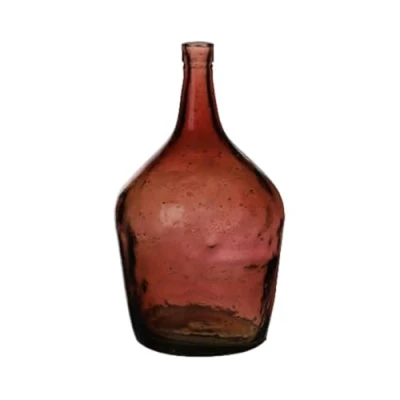 Image of Natural Living Vase Lady Jeanne 2L Ruby Made of Recycled Glass Diameter 15.5 cm x Height 25