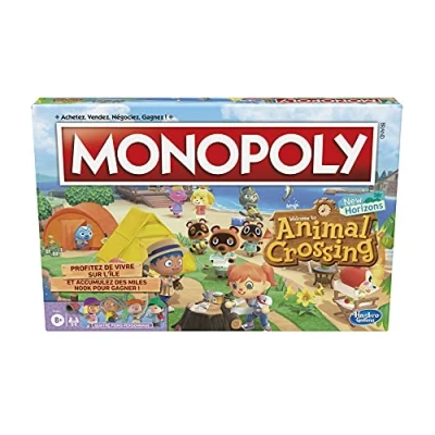 Image of Monopoly Animal Crossing New Horizons Game Board for ages 8+, French