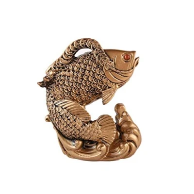 Image of lachineuse Decorative Items, Resin, Gold Coloured, 12x8x14cm
