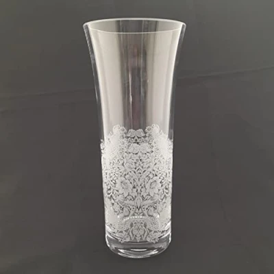 Image of William Morris&#039; Strawberry Thief Design Dartington Crystal Spray Vase