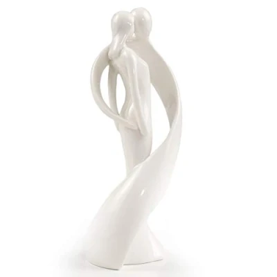 Image of Mopec Porcelain Figurine Bride and Groom Fusion, Pack of 1, White, 0.02x6x18 cm