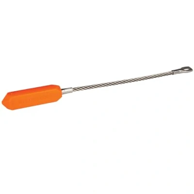 Image of Wire Puller Replacement Leader, Stainless Steel Leader with Eyelet for Easy and Cable Pulling, Rare Earth Magnet Klein Tools 50611ML, Orange