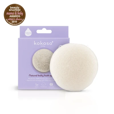 Image of Kokoso Baby Natural Sponge Super Soft Bath Sponge, Perfect as a Newborn and Face