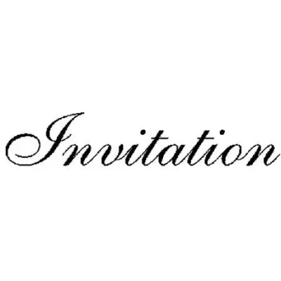 Image of Art Stamps Script Invitation Stamp, Black