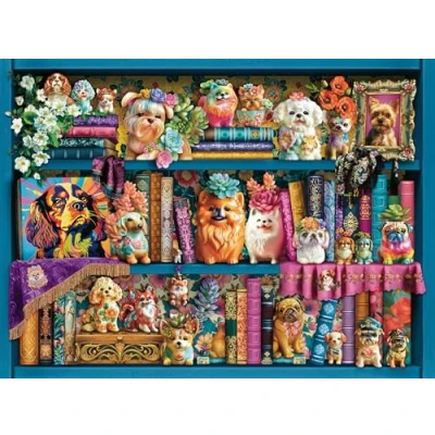 Image of Ravensburger Precious Porcelain Pugs Animal Jigsaw Puzzle for Adults Age 10 Years Up 500 Pieces
