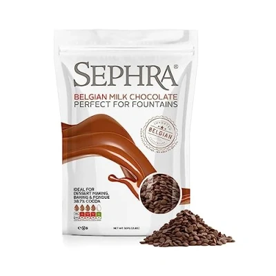Image of Sephra Belgian Couverture Fountain Ready Chocolate Callets Milk 2.5kg