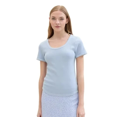 Image of TOM TAILOR Denim Women&#039;s 1041410 T Shirt, 17451 Dusty Cornflower, XXL