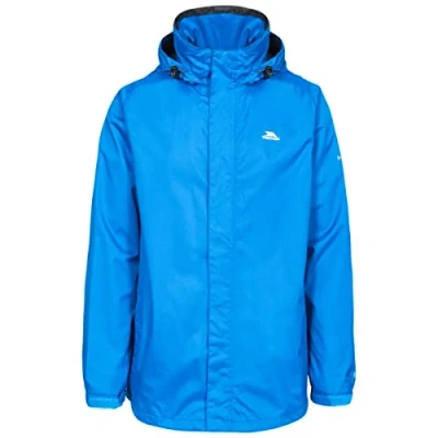 Image of Trespass Mens Fraser II Waterproof Rain/outdoor Jacket With Concealed Hood, Blue (blue), XXS