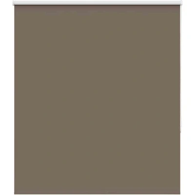 Image of vidaXL Roller Blind Blackout Coffee 125x130 cm Fabric Width 121.6 Polyester