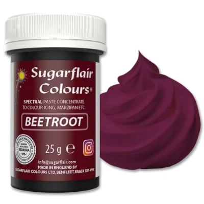 Image of Sugarflair Spectral Beetroot Food Colouring Paste, Highly Concentrated for Buttercream, Sugar Royal Icing, Cake Decorations and More! Vibrant Colour Dye 25g