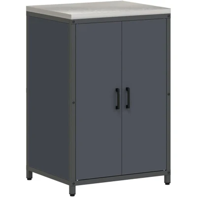 Image of Kitchen Storage Cabinet with Shelf Door Anthracite Steel Vidaxl