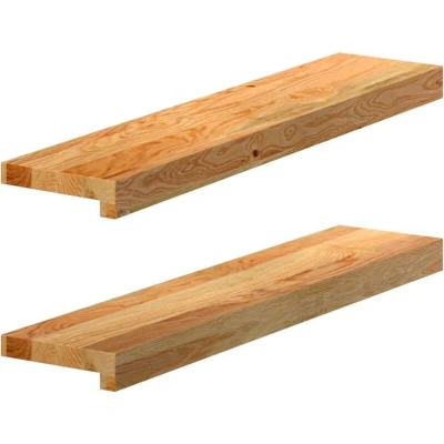 Image of vidaXL Window Sills 2 pcs Light Brown 70x15x2 cm Solid Wood Oak