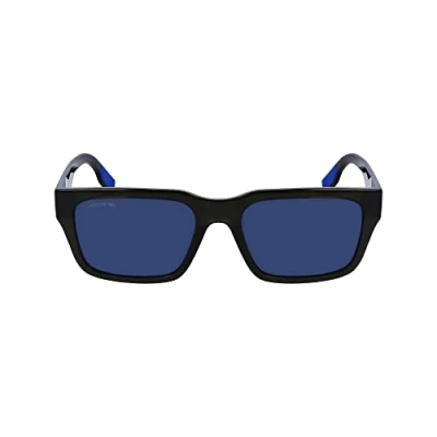 Image of Lacoste Men&#039;s Sunglasses L6004S Dark Grey with Solid Blue Lens