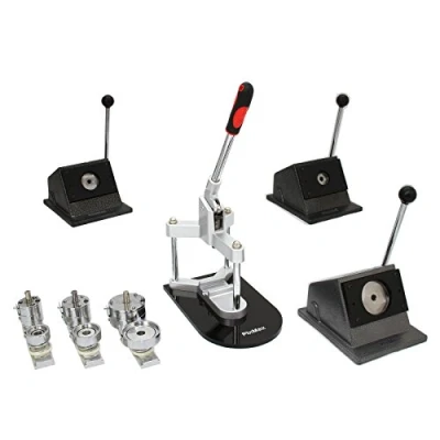 Image of PixMax Ultimate Badge Making Kit: 25mm, 37mm, 58mm Cutters &amp; Press Machines, 720 Components