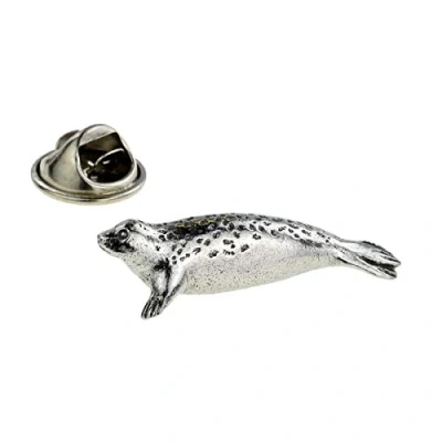 Image of Seal Design Pewter Lapel Pin Badge