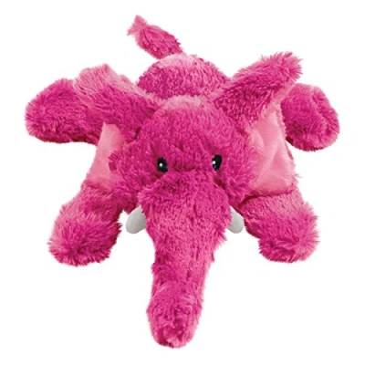 Image of KONG Cozie Elmer Elephant Indoor Cuddle Squeaky Plush Dog Toy For Small Dogs
