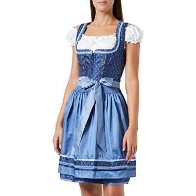 Image of Stockerpoint Women&#039;s Dirndl Harper Special Occasion Dress, Blue, 10