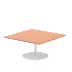 Image of Italia 1000mm Poseur Square Table Beech Top 475mm High Leg