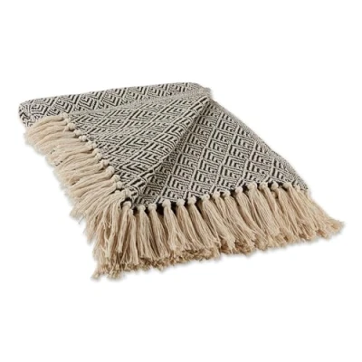 Image of DII Diamond Throw Collection Cotton Woven, 50x60, Black