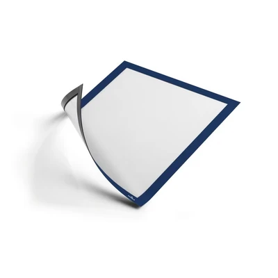 Image of Durable DURAFRAME Magnetic Frame A4 Format In Dark Blue Pack of 5 Frames Document for Professional Internal Signage