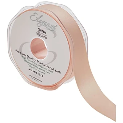 Image of ELEGANZA Double Faced Satin 25mm x 20m Champagne Gold No.64, 25 mm 20 m