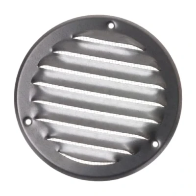 Image of Ø 100mm / 4&quot; inch Galvanised Round Metal Air Vent Grille Cover with Insect Mesh Ventilation