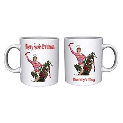 Image of SMB Novelties Personlised Mrs Browns Boys Merry Feckin Christmas Mug