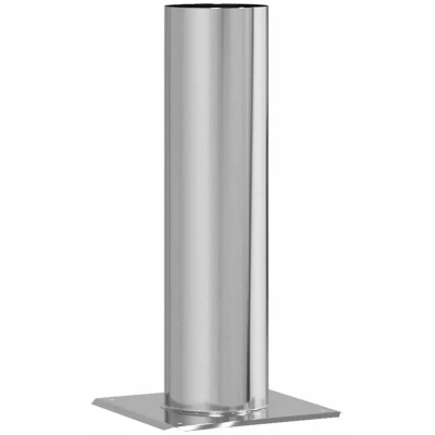 Image of vidaXL Chimney Head Extension Silver 24 x 50 cm Stainless Steel