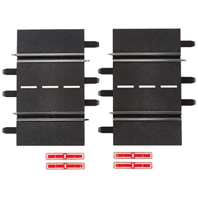Image of Carrera, Black 20020611 1/3 straights (2) Slot Car Track Accessory, 115 millimeters