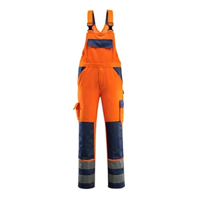 Image of Mascot 07169 860 141 90C58 Size L90cm/C58 &quot;Barras&quot; Bib and Brace Orange/Marine Blue