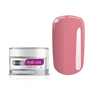 Image of Pure Line Pink 15g UV Gel Nails Acid Free Builder File Off Silcare