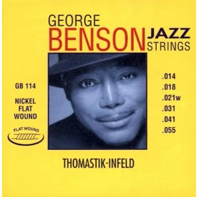 Image of Thomastik Einzelsaite H2 .018 Stahl blank, vermessingt P18 für E Gitarre George Benson Jazz Satz GB114