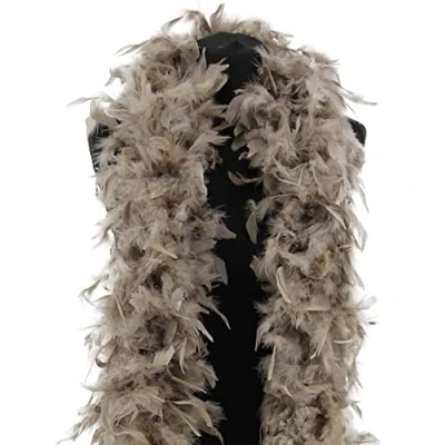 Image of Deluxe Stone Grey Feather Boa 100g 180cm