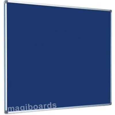 Image of Magiboards Slim Frame Blue Felt Noticeboard Aluminium 1800x1200mm