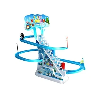 Image of PNJB, Race and Slide Penguins with Music, Climbing Penguin Cartoon Racetrack Set Little Lovely Toy, Toy Lights Game