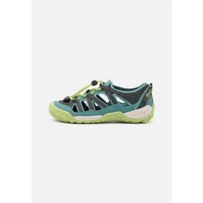 Image of Jack Wolfskin Levente Unisex Walking sandals for kids, Size: 13K, Slate green Leather and textile