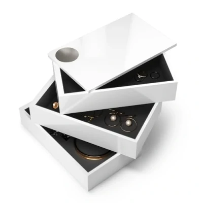 Image of Umbra Spindle Storage Box, White