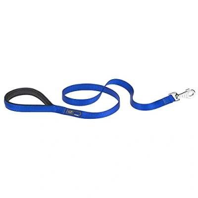 Image of Ferplast DAYTONA G Extra Resistant Dog Lead Soft Padded Handle Practical Hygienic Bag Holder Anti Abrasion Italian Design 120 x 2 cm, Blue